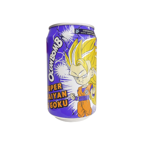 Gaseosa Ocean Bomb Super Saiyan 3 Goku Sabor Uva 330 ml