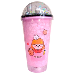 Vaso Acrilico Glitter Niña Water 450 ml - VARIOS COLORES - comprar online