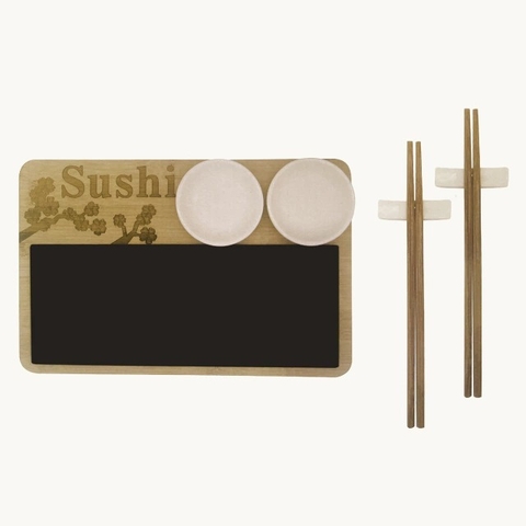 Set de Sushi de Cerámica para 2 - 7 piezas Blanco