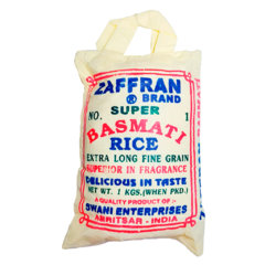 Arroz Basmati Bolsa Arpillera Zaffran x 1 kg