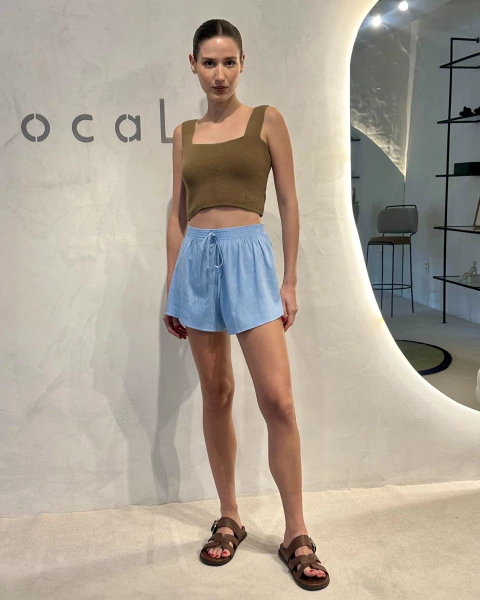 SHORT HELO AZUL BEBÊ