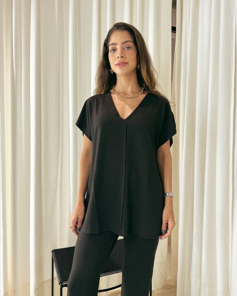 BLUSA ELORA MARROM CASTOR