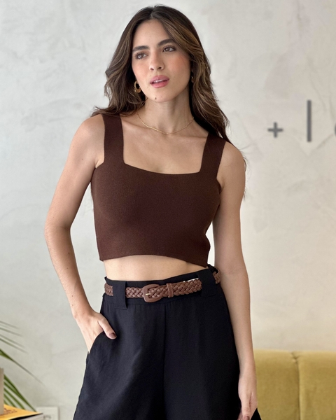 CROPPED PIXIE MARROM