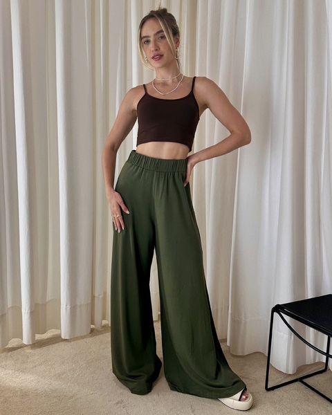 PANTALONA LAYLA MOLETOM VERDE MILITAR
