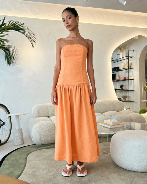 VESTIDO MIDI ALICIA LARANJA