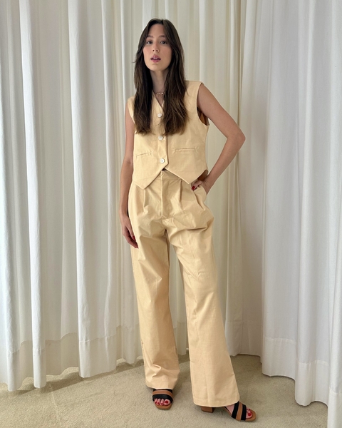 CALÇA MARTIN CREME TEXTURA