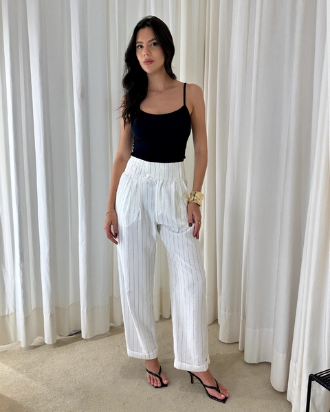 CALÇA PALM P&B RISCA DE GIZ - comprar online