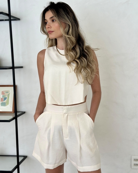 CROPPED PETRA OFF WHITE