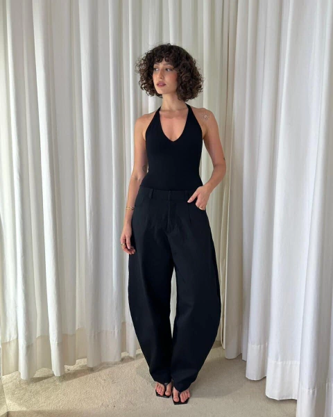 BODY IVY PRETO TRICOT