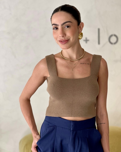 CROPPED PIXIE MARROM MÉDIO