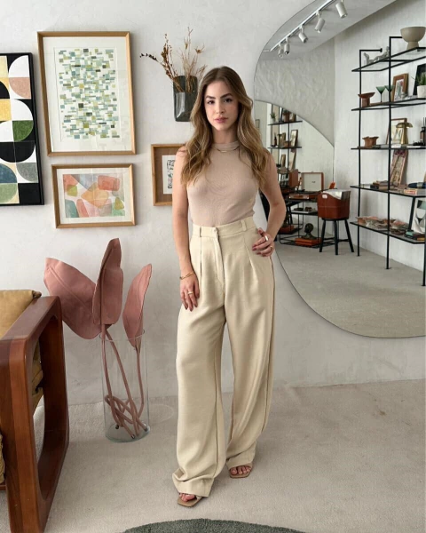 CALÇA BEIRUTE AREIA