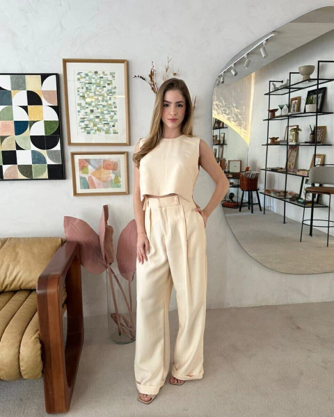 CALÇA MELANIE CREME