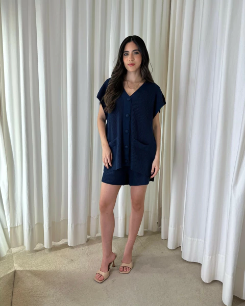 CONJUNTO LUNA AZUL MARINHO TRICOT