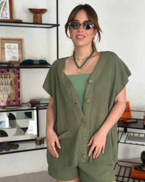 CONJUNTO LUNA VERDE TRICOT
