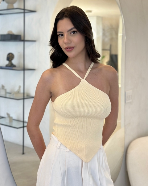 CROPPED AYLA AMARELO TRICOT - comprar online