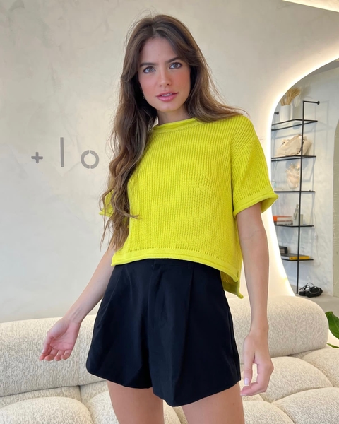 BLUSA ESTELLA TRICOT AMARELO