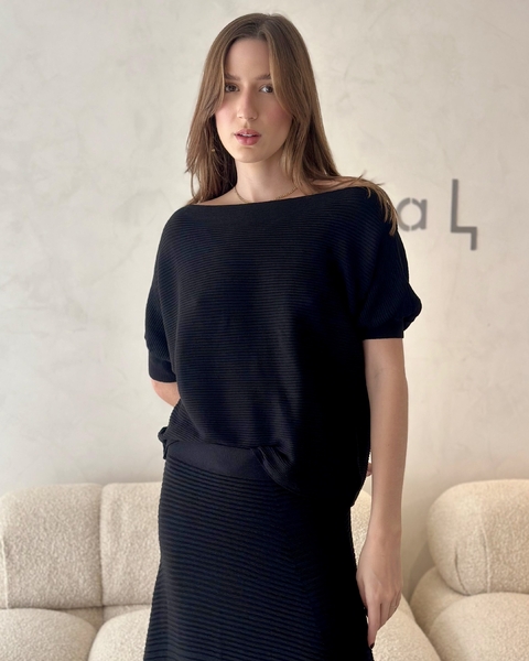 BLUSA EVA PRETO TRICOT