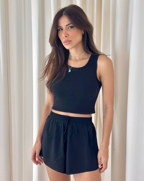 CROPPED SLIM TRICOT PRETO