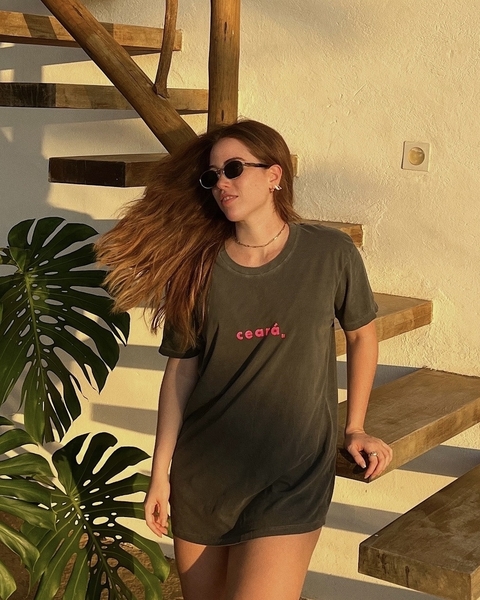 T-SHIRT CEARÁ CINZA & ROSA