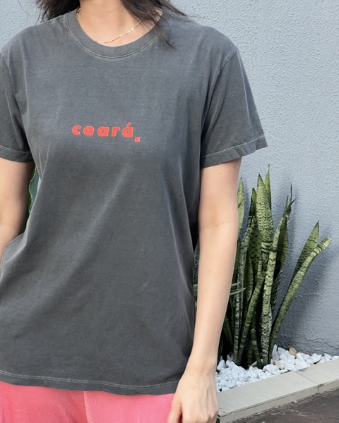 T-SHIRT CEARÁ CINZA & LARANJA