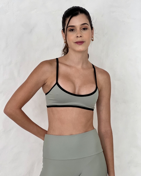 TOP TULA CINZA & PRETO