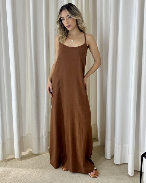 VESTIDO LEOPOLDA MARROM