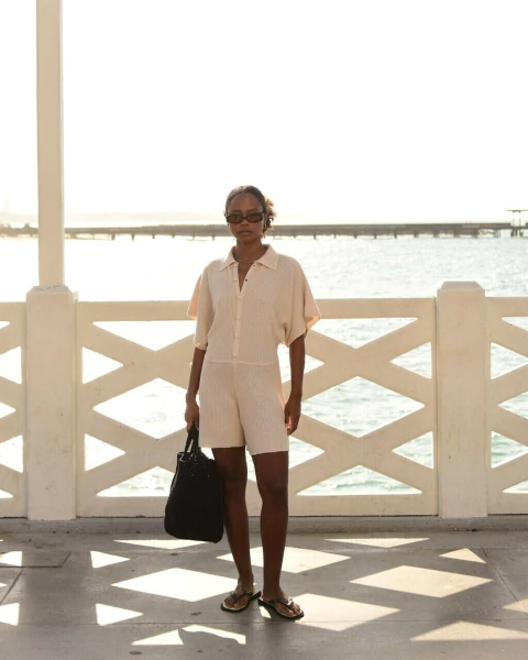 MACACÃO JOY AREIA TRICOT