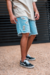 Bermuda Jeans Destroyed Azul Premium na internet