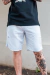 Bermuda Jeans Destroyed Branco na internet