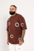 T-shirt Oversized Circle Marrom - loja online