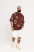 T-shirt Oversized Circle Marrom