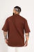 T-shirt Oversized Circle Marrom - loja online