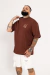 T-shirt Oversized Street Harmony Marrom - loja online