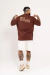T-shirt Oversized Street Harmony Marrom