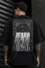 T-shirt Oversized Distorted Preto