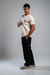 T-shirt Longline Gluttony Off White na internet