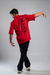 T-shirt Oversized Brand Vermelho na internet