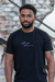 T-shirt Longline Just Heaven Statue Preto - loja online