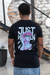 T-shirt Longline Just Heaven Statue Preto