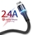 Cabo Usb Lightning 2.4a Led Nylon Baseus-CALGH-C01 - comprar online