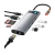 Hub Dock Station Baseus 8 Em 1 Thunderbolt Metal Glean Hdmi/RJ-45/Cartão Sd/Cartão TF/USB 3.0x3 /PD100W - WKWG000103