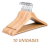 Kit 10 Cabides De Madeira Adulto Roupa Cabide Closet Wbcom - comprar online