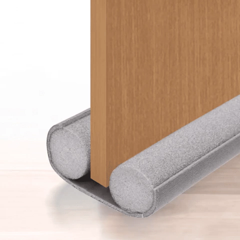 Veda Porta Rolinho Vedação Dupla Para Casa Escritório Cinza - WBCOM