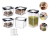Kit 5 Potes Mantimentos Alimento Hermético Quadrado Acrílicos - WBCOM - comprar online