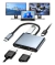 Hub Adaptador 4 em 1 Usb C Para Duplo Hdmi Dois Monitores 4k Wbcom