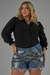 Imagem do Short Jeans Feminino Plus Size Com Bordado Manual Em Cristais