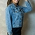 Imagem do Jaqueta Jeans Feminina Denim Médio