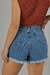 Imagem do Short Jeans Feminino Bordado Manual Com Búzios E Torçal