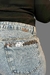 Imagem do Short Jeans Feminino Com Bordado Manual Em Pedrarias na Cor Grafite