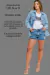 Short Jeans Feminina Bordado Manual Flores em Cristais e Chatons - Thaty Rabello Brand